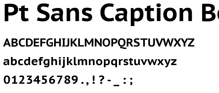 PT Sans Caption Bold font